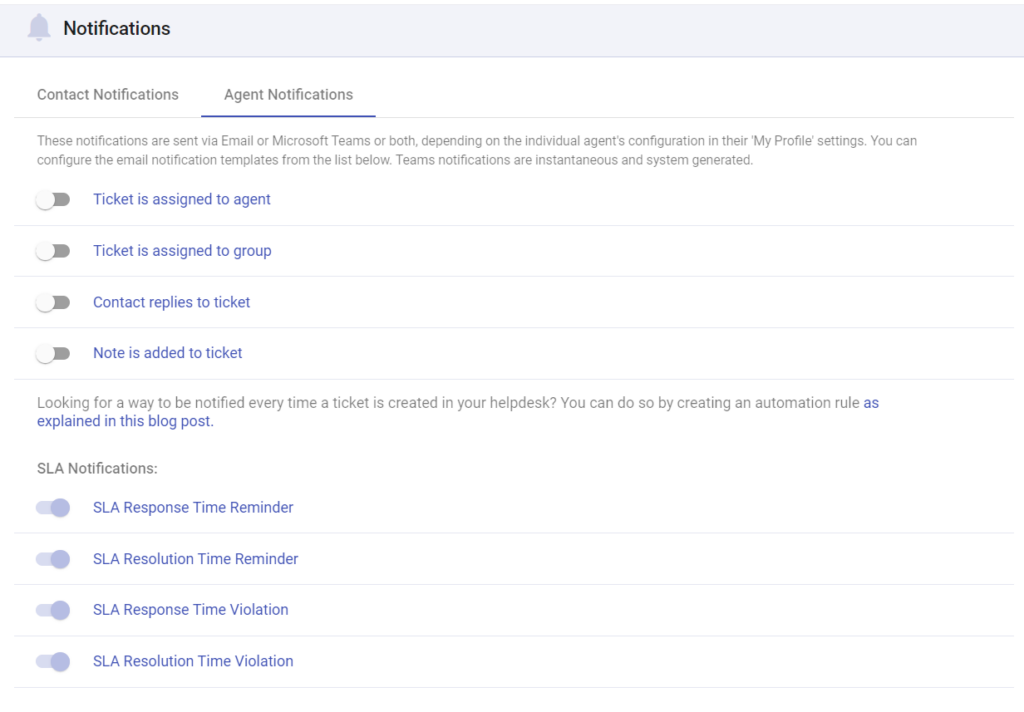 notifications feature desk365